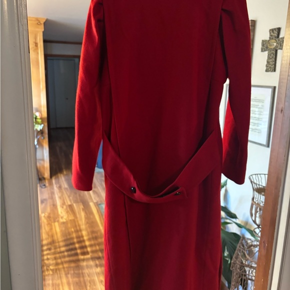 Nice Red Wool Long Ladies Coat - Picture 6 of 6